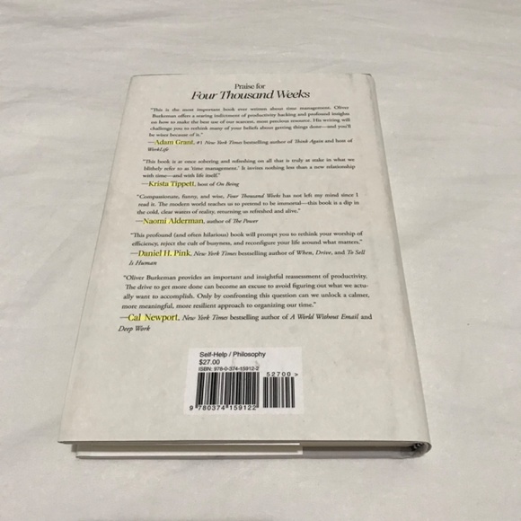 Four Thousand Weeks Time Management for Mortals Hardcover Book 2021 - Picture 2 of 9